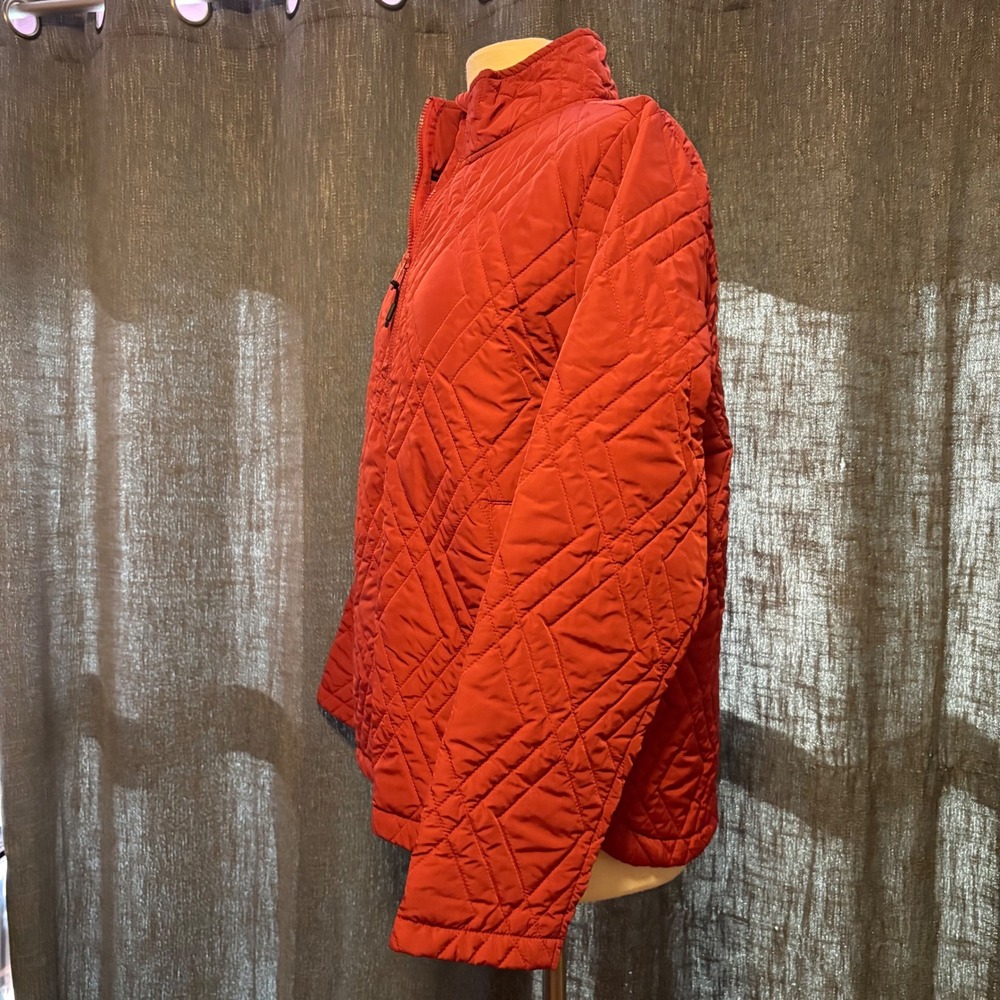 Voyager Quilted Jacket Burnt Orange Lightweight Puffer Zip Up  Collar (Women XL) - Picture 2 of 7